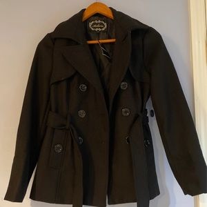 Forever 21 Black Peacoat NWT